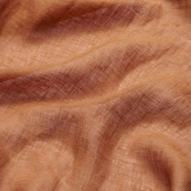 Contemporary Schumacher Aya Sheer Fabric In Rust For Sale - Image 3 of 3