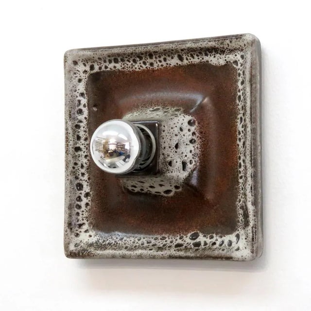 Mid-Century Modern German Ceramic Wall Lights, 1960 For Sale - Image 3 of 10