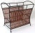 Vintage Mid Century Wrought Iron Woven Bamboo & Wicker Magazine Rack For Sale - Image 13 of 13