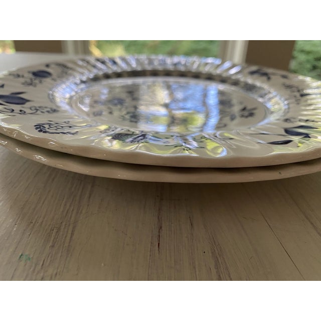 Meakin & Co. Vintage Mid-Century ModernJ & G Meakin Blue Nordic Dinner Plates-Set of 2 For Sale - Image 4 of 4