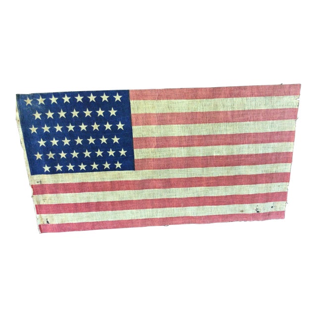 Antique 45 Star American Flag 1896- 1907 Utah. For Sale