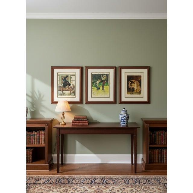 1970s Norman Rockwell Tom Sawyer Suite of 3 Framed Limited-Edition Collotypes For Sale - Image 18 of 18