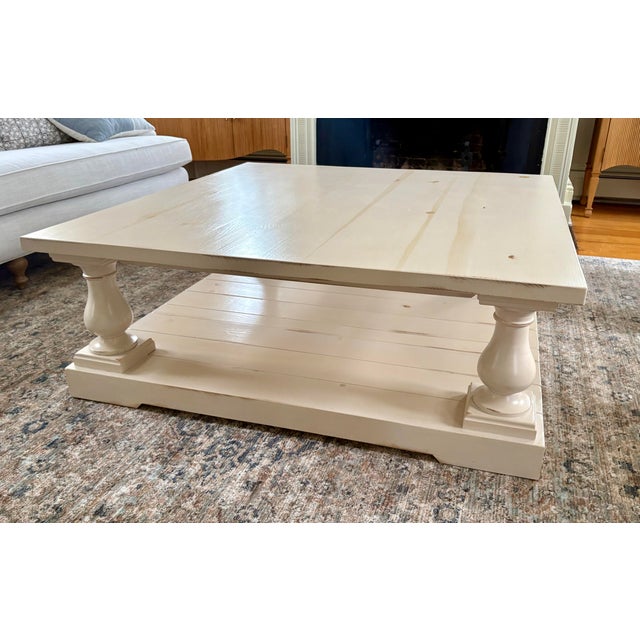 Traditional Handcrafted Solid Wood Coffee Table From Vintage MillWerks For Sale - Image 3 of 3