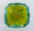 Aqua C.1960's Italian Cenedese Hand-Blown Turquoise Blue & Chartreuse Yellow Murano Catchall Decorative Bowl For Sale - Image 8 of 13
