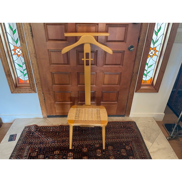 Mid-Century Modern 1960s Mid Century (Attributed to Hans Wegner Danish Design) Amcrest Silent Butler Chair For Sale - Image 3 of 8