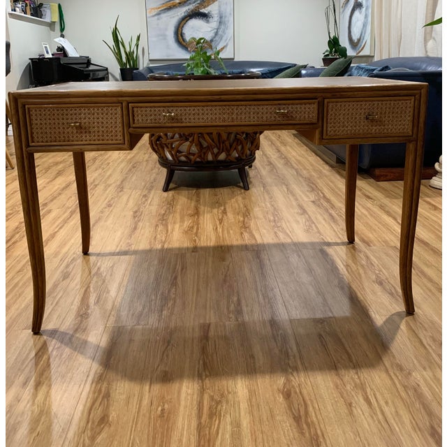 This beautiful antique desk is perfect for any writing enthusiast. Crafted from high-quality cane leathers, this desk...