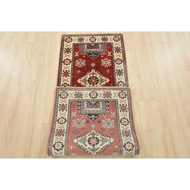 Kazak Runner 2' X 5'9'' Red Wool Tribal Hand-Knotted Oriental Rug For Sale - Image 9 of 10