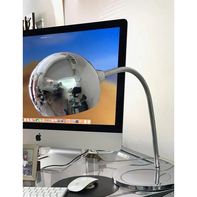 Italian Chromed Brass Venticinque Table Lamp by Sergio Asti for Candle Fontana Arte, 1960 For Sale - Image 10 of 14