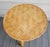 Mid-Century Modern Vintage Rattan Bamboo Round Accent Table Woven Top 1960's For Sale - Image 3 of 4