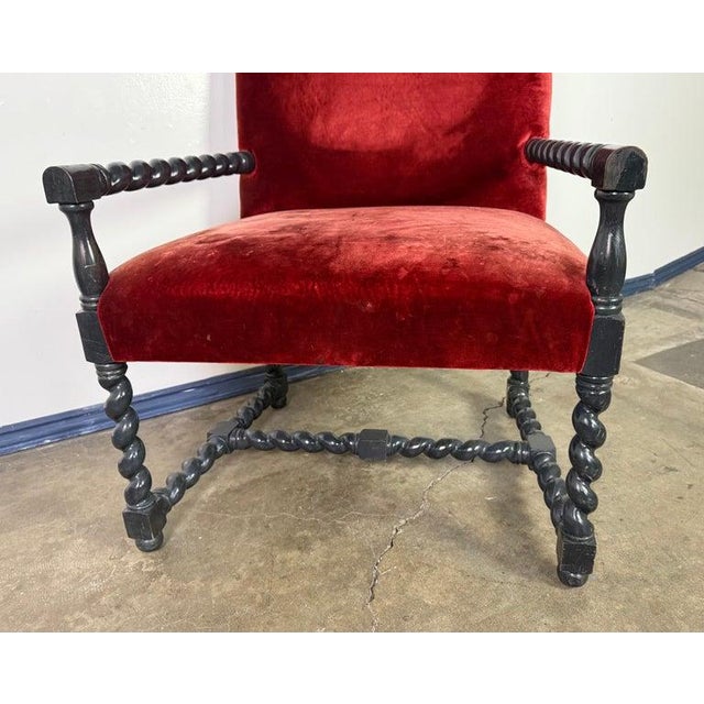 Pair of 19th C. Spanish Armchairs For Sale - Image 10 of 13