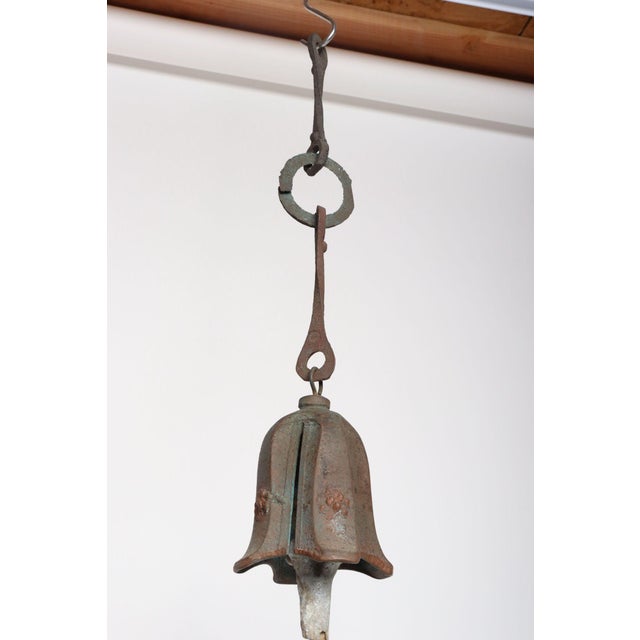 Mid-Century Modern Vintage Verdigris Cast Bronze Wind Bell / Wind Chime by Joe Ursutz For Sale - Image 3 of 16