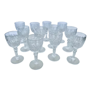 Vintage Joh. Oertel Crystal Wine Goblets- Set of 12