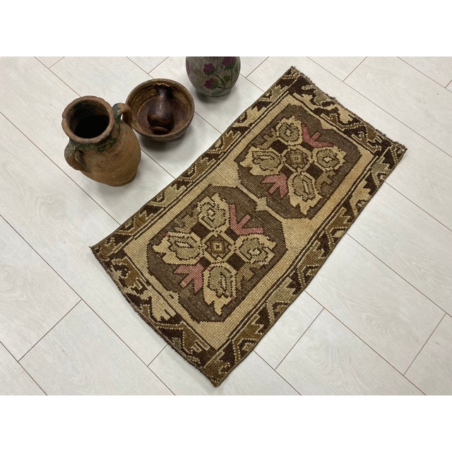 Handmade wool carpet in Turkish Anatolia , Vintage Oushak Rug,Turkish Vintage Anatolian Rug, Handmade wool Rug . One Of...