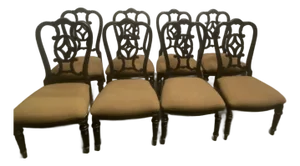 Late 20th Century Thomasville Earnest Hemmingway Set of 8 Dining Chairs