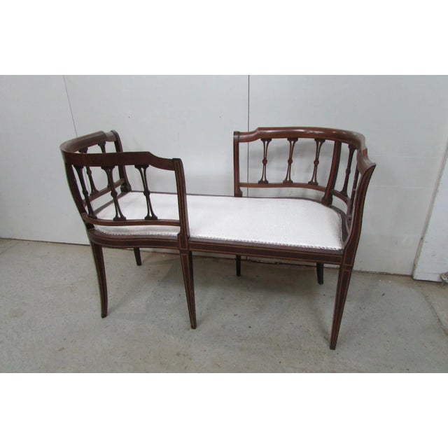 Antique Art Nouveau Mahogany Chaise Lounge For Sale - Image 9 of 9