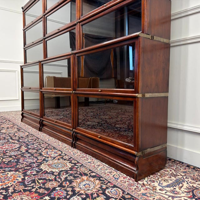 Classic English Bookcase in the style of Globe-Wernicke For Sale - Image 11 of 15