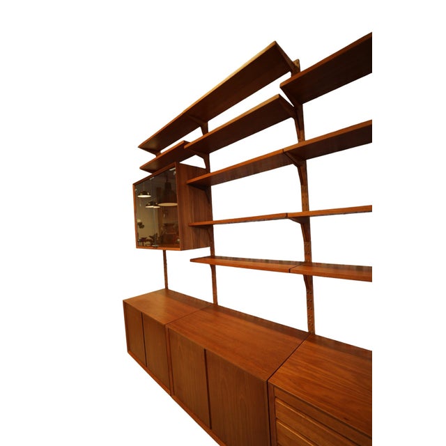 Large Wall-Mounted Shelving System in Teak by Poul Cadovius for Cado, 1960s For Sale - Image 9 of 18