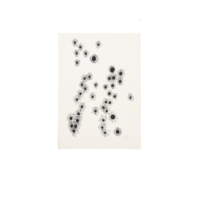 Wood pieces, gesso and ink on paper in white shadow box.