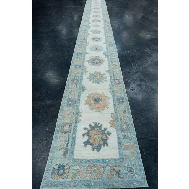 Turkish Oushak Runner Rug 2'9" x 24'4" #17609 Explore a curated collection of hallway runners, wool rugs, and handmade...