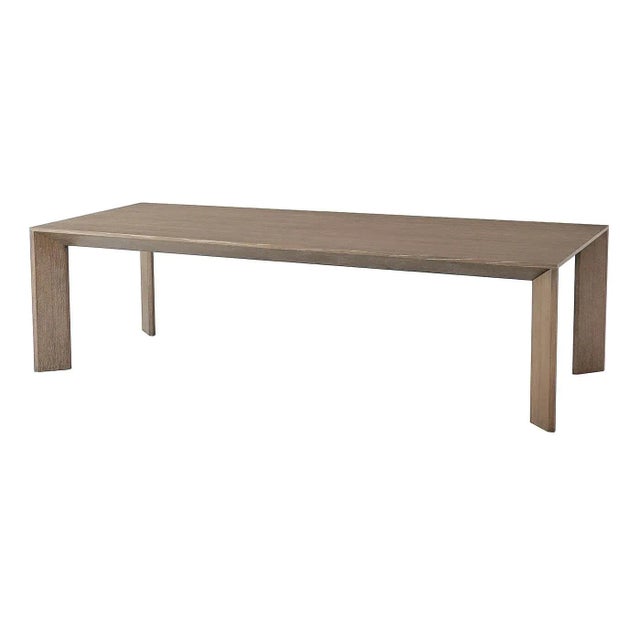 Wood Modern Cerused Oak Dining Table For Sale - Image 7 of 7