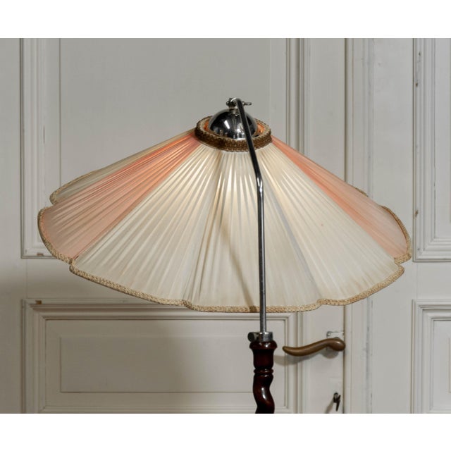 Art Nouveau Floor Lamp with Twisted Wood Stand, 1940s For Sale - Image 9 of 12