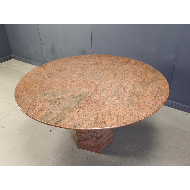 Vintage Round Granite Dining Table, 1970s For Sale - Image 10 of 16