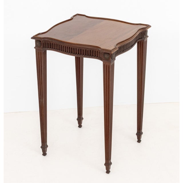 Brown Louis XVI Style Mahogany Side Tables, 2 For Sale - Image 8 of 9