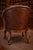Wood Set of 4 Late 20th Century English Regency Revival Tufted Leather Library Club Chairs With Carved Wood Arms For Sale - Image 7 of 10