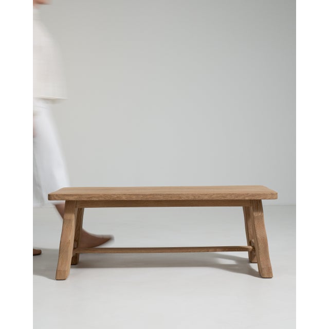 Wood Oak Coffee Table, Antique, France, Circa 1970 For Sale - Image 7 of 11