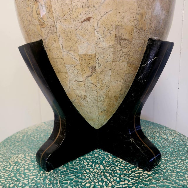 Late 20th Century Maitland Smith Style Tesselated Stone Lamp For Sale In Orlando - Image 6 of 10