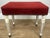 Vintage French Stool in Fabric For Sale - Image 4 of 11