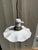 American Vintage Knob and Tube Hanging Fixture With Vintage Ruffled Shade For Sale - Image 3 of 7