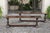 Wood Two English Georgian Period Walnut Benches with Turned Legs and Cross Stretcher For Sale - Image 7 of 12