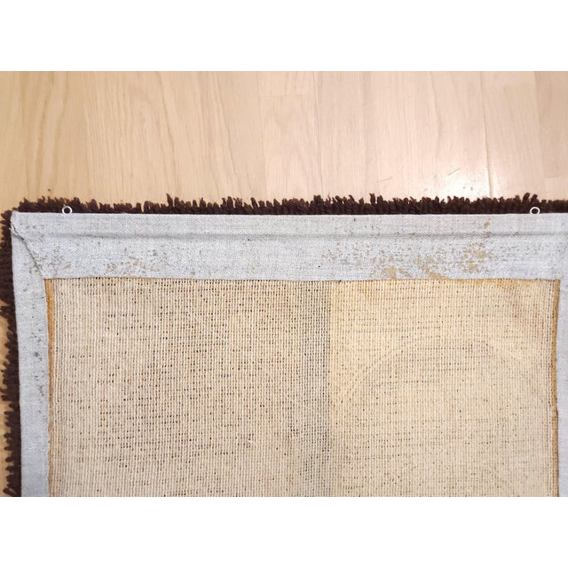 Textile Mid-Century Modern German Handmade Wool Tapestry Wall Rug, 1970s For Sale - Image 7 of 8