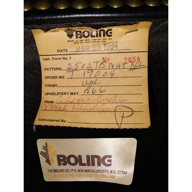 Wood 1984 Chesterfield Settee by the Boling Furniture Company For Sale - Image 7 of 9