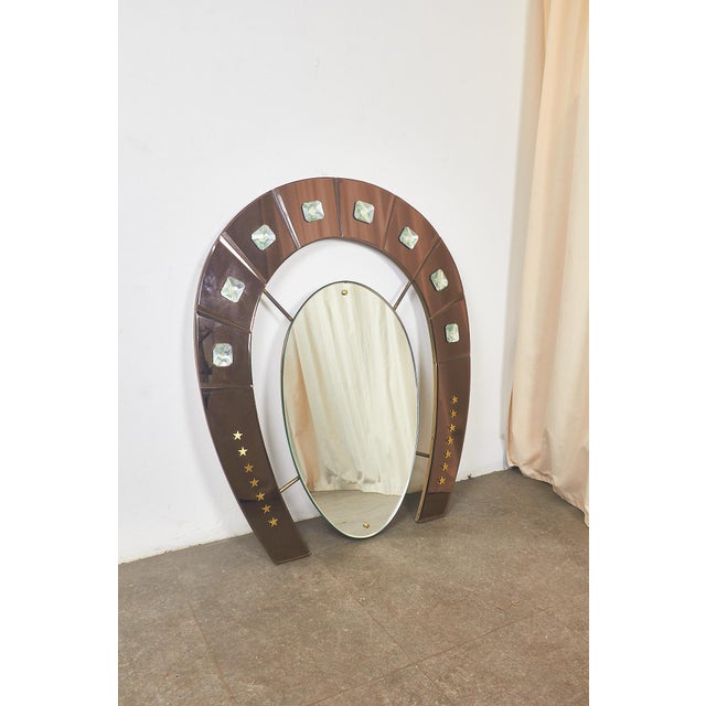 Mirror with Diamond Gems from Cristal Art, 1960s For Sale - Image 13 of 14