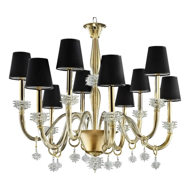 Venetian Rostrato Murano Glass Chandelier by Simoeng for Simoeng For Sale