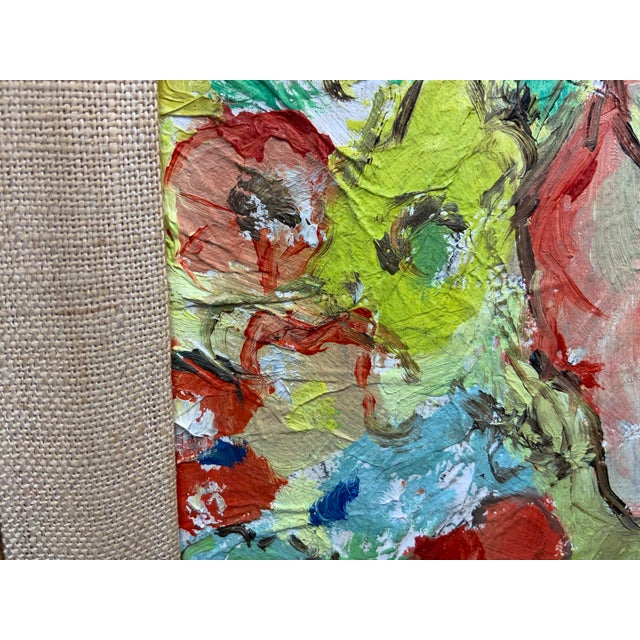 Late 20th Century Oil Painting Woman With Red Hat For Sale - Image 9 of 12