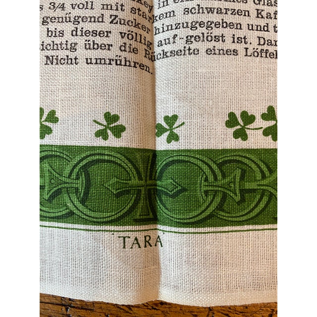 Pair of Vintage Irish Linen Tea Towels, Tara, Made in Ireland For Sale - Image 9 of 12