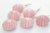 Set of six ornaments hand crafted from natural sea urchins; filled with lightweight plaster. Hung from twisted cream and...