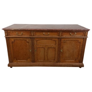 Pastry Counter with Drawers and Marble Top, 1890s For Sale