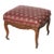 Antique French Style Carved Walnut & Upholstered Foot Stool, C1920 For Sale