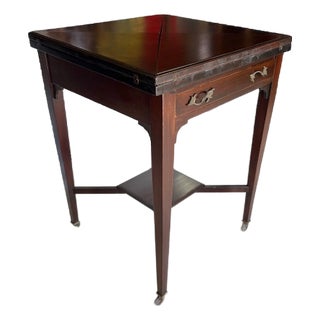 Early 20th Century French Walnut Envelope Style Game Table For Sale