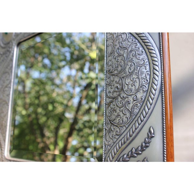 Italian Sterling Silver Table Top Mirror by Castellani For Sale - Image 6 of 18