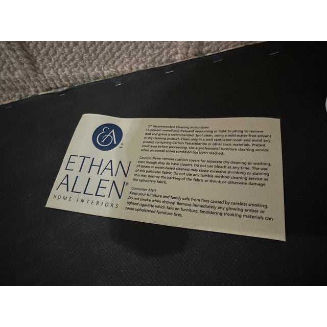 Ethan Allen 1990s Ethan Allen Tufted Ottoman For Sale - Image 4 of 9