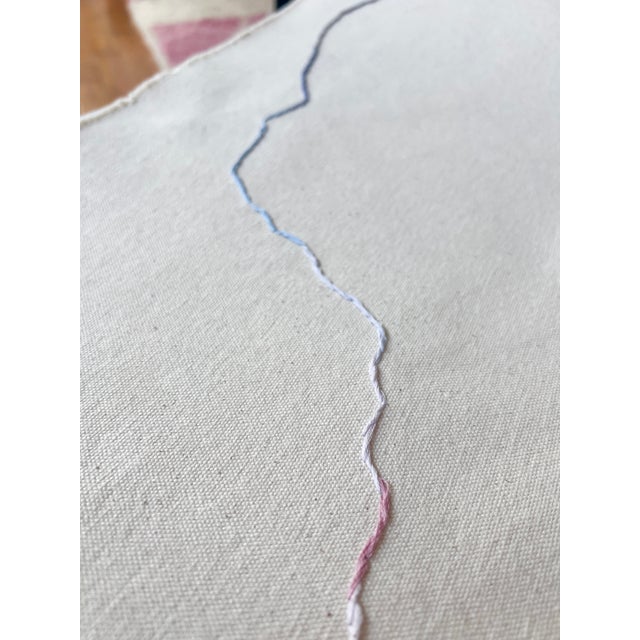 Original Embroidery Art | Minimalist Embroidery Art on Canvas, Abstract Map of Laurel Canyon Blvd Los Angeles, by Emily Keating Snyder, 11 X 22 In For Sale - Image 4 of 4