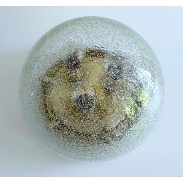 1970s Large Glass and Brass Ceiling Light from Limburg For Sale - Image 5 of 18