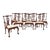 Set of Eight George III Style Carved Mahogany Dining Chairs For Sale