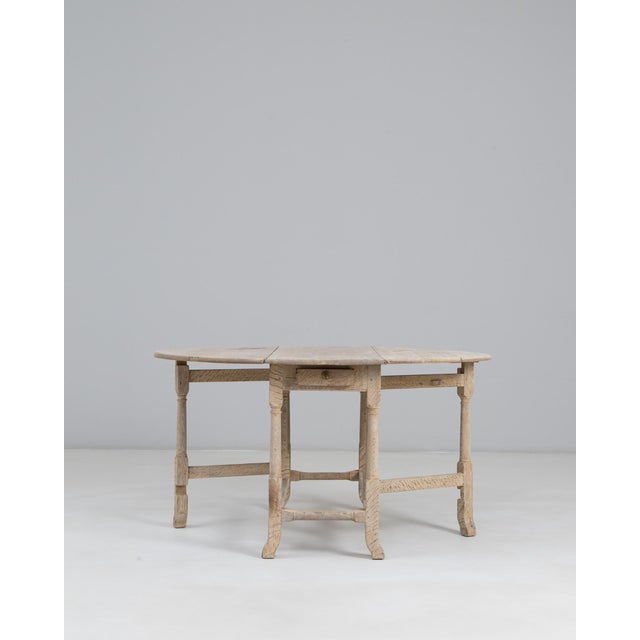 French Provincial 1900s French Oak Drop Leaf Table For Sale - Image 3 of 18