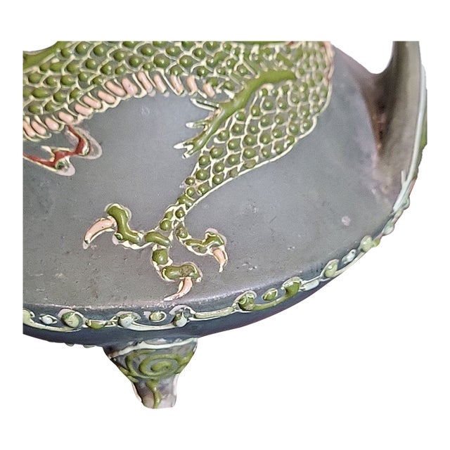 Antique Moriage Dragon Footed Vessel For Sale